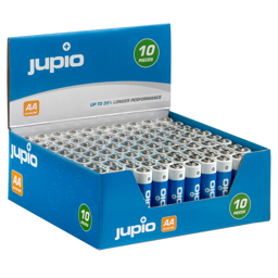 Show details for Jupio Alkaline AA Batteries Display Box 10 x 10 Pack (100 pcs) Picture of Jupio Alkaline AA Batteries Display Box 10 x 10 Pack (100 pcs)