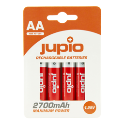 Show details for Jupio Rechargeable Batteries AA 2700 mAh 4 pcs VPE-10 Picture of Jupio Rechargeable Batteries AA 2700 mAh 4 pcs VPE-10
