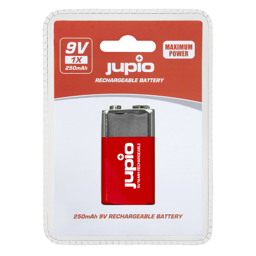 Show details for Jupio Rechargeable Battery 9V 250mAh 1 pc Picture of Jupio Rechargeable Battery 9V 250mAh 1 pc