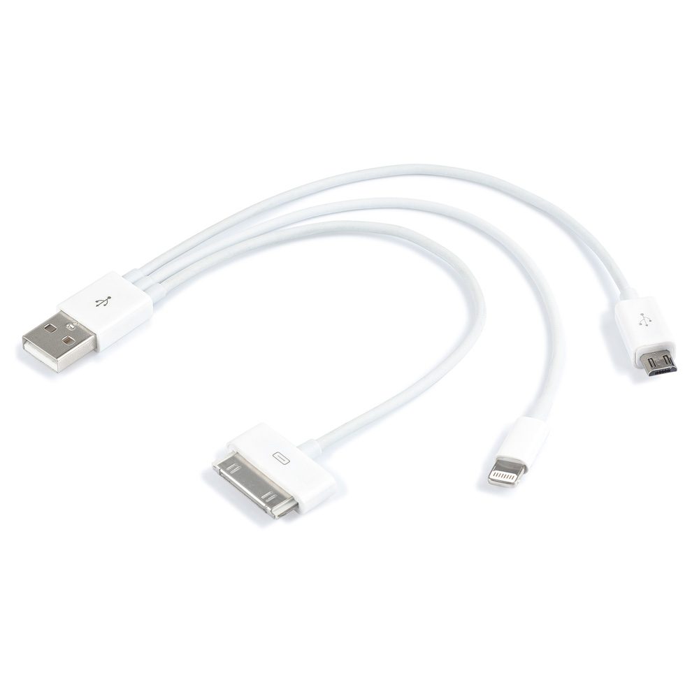 Monarchie kunstmest wervelkolom Jupioshop. 3-in-1 kabel voor PowerVault (iPhone 4, iPhone 5, Micro USB)