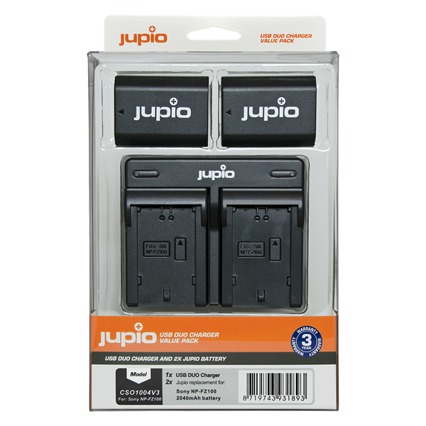 Afbeelding van Jupio Value Pack: 2x Battery NP-FZ100 2040mAh + USB Dual Charger