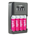 Afbeelding van Jupio USB 4-slots Ultra Fast Battery Charger LCD