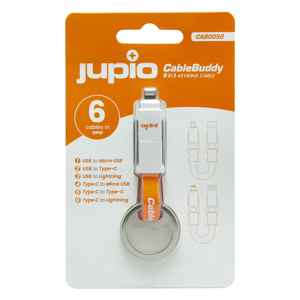 Image de Jupio CableBuddy 6 in 1 Keyring Cable