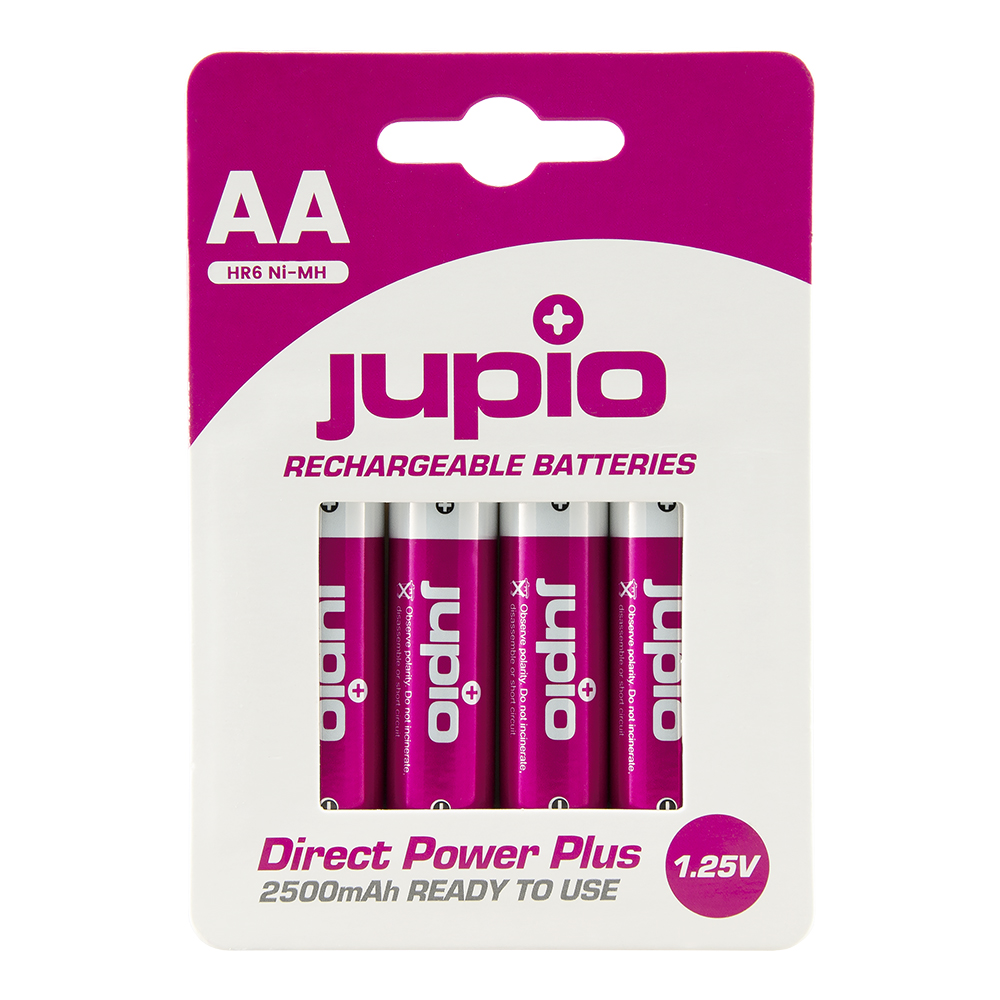 Image de Rechargeable Batteries AA 2500 mAh 4 pcs DIRECT POWER PLUS