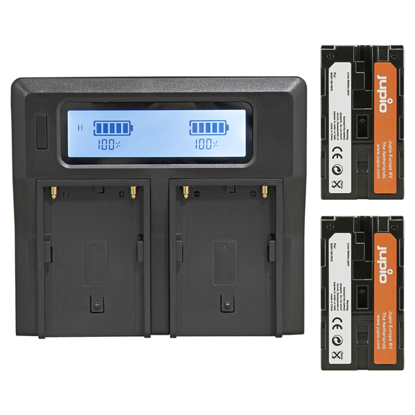 Picture of Jupio PowerLED Batterypack F970 - 2x battery (6000mah) + Duo Charger (EU/UK)
