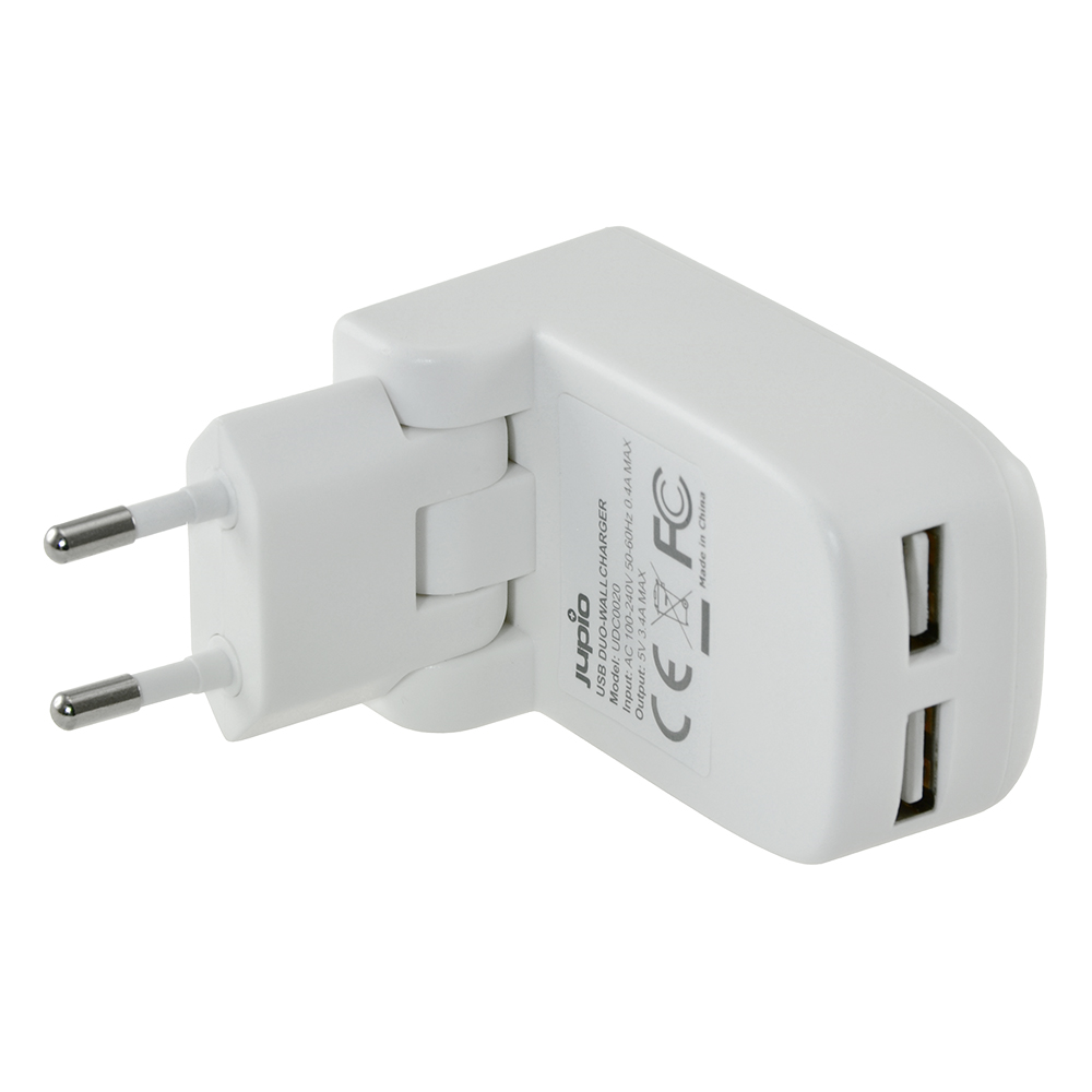 Image de Jupio Dual USB Wallcharger Foldable 17W