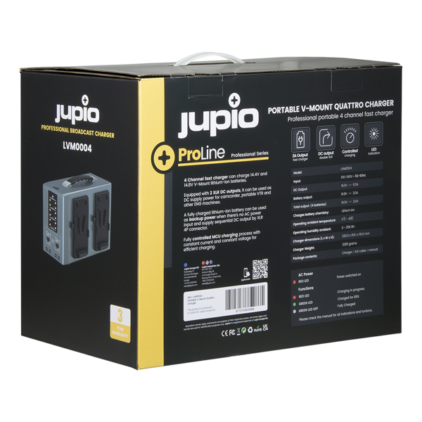 Jupioshop. ProLine Portable V-Mount Quattro Charger