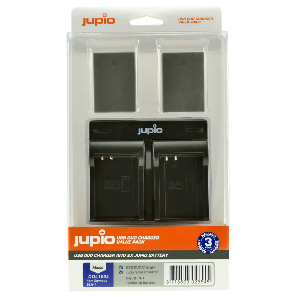 Image de Jupio Value Pack: 2x Battery BLN-1 / BLN1 + USB Dual Charger