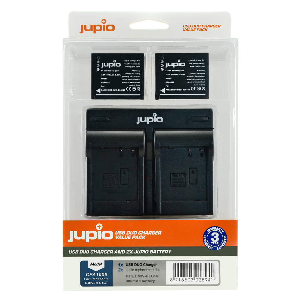 Image de Jupio Value Pack: 2x Battery DMW-BLG10 + USB Dual Charger