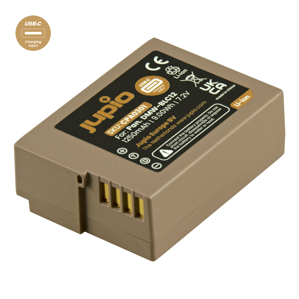 Picture of Panasonic DMW-BLC12 *ULTRA C* (USB-C input) 1250mAh