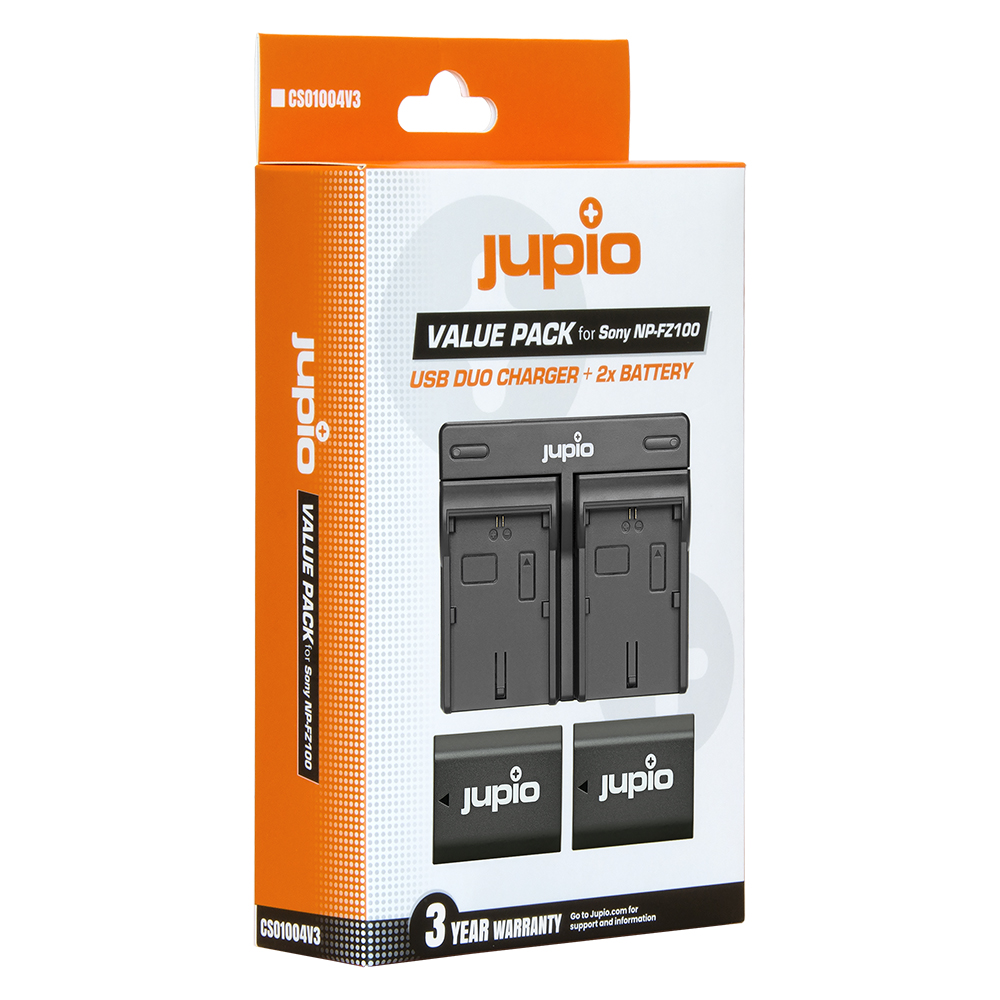 Image de Jupio Value Pack: 2x Battery NP-FZ100 2040mAh + USB Dual Charger