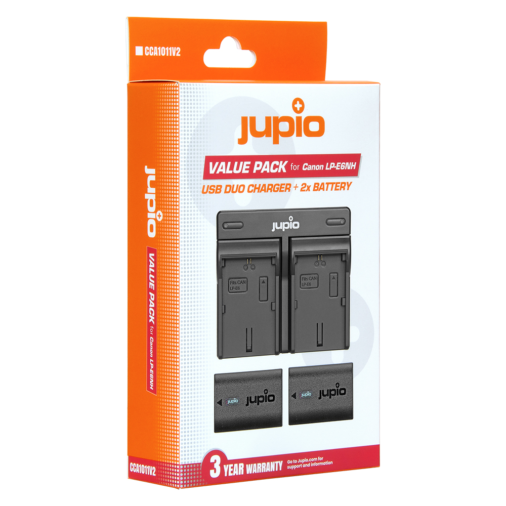 Image de Jupio Value Pack: 2x Battery LP-E6NH 2130mAh + USB Dual Charger