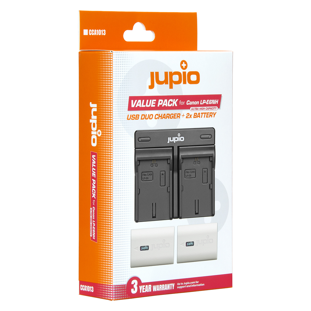Image de Jupio Value Pack: 2x Battery LP-E6NH *ULTRA* 2600mAh + USB Dual Charger