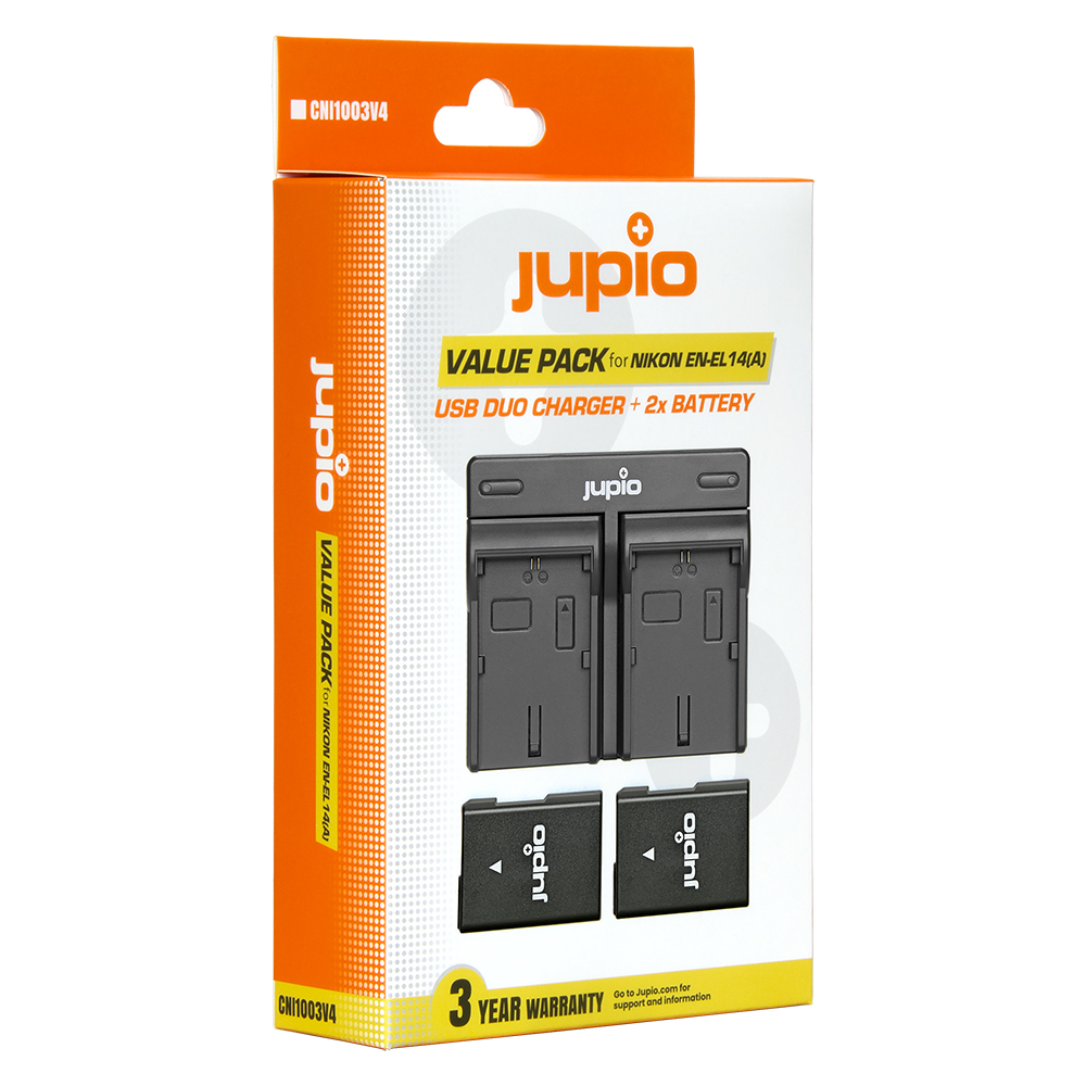 Picture of 2x Nikon EN-EL14(A) + USB Dual Charger (Value Pack)