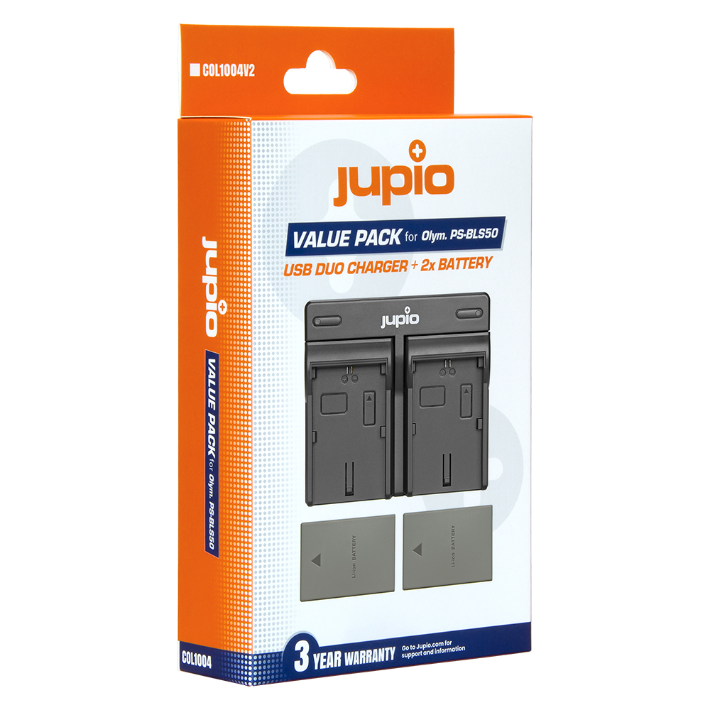 Picture of Jupio Value Pack: 2x Battery PS-BLS5 / PS-BLS50 1210mAh + USB Dual Charger